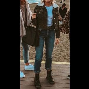 Zara straight leg high rise jeans